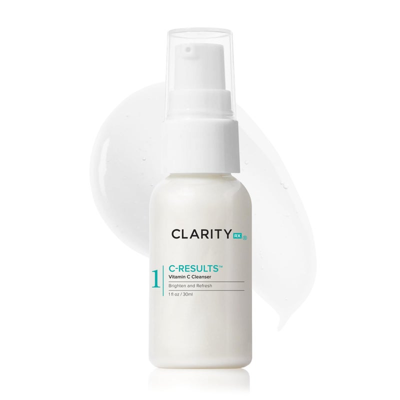ClarityRx C-Results Vitamin C Facial Cleanser, Natural Plant-Based Brightening Face Wash with Lactic Acid (1 fl oz) - Image 1