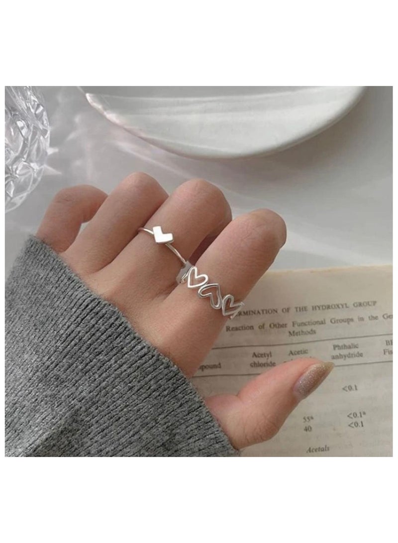 (شيفو) خاتم فضة كلاسيكي شكل مميز وجميل - Image 3