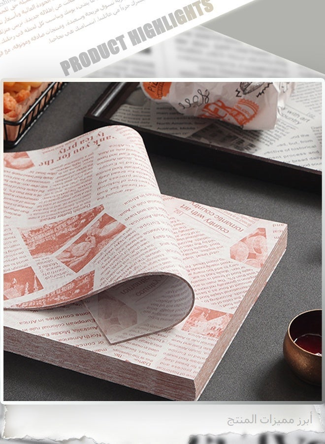 15x15cm Premium Commercial-Grade Absorbent Paper, 100-Pcs Food-Safe Oil Blotting Sheets for Home Kitchen, Multipurpose Grease Paper for Fries, Pizza, Snacks & Frying - Image 2