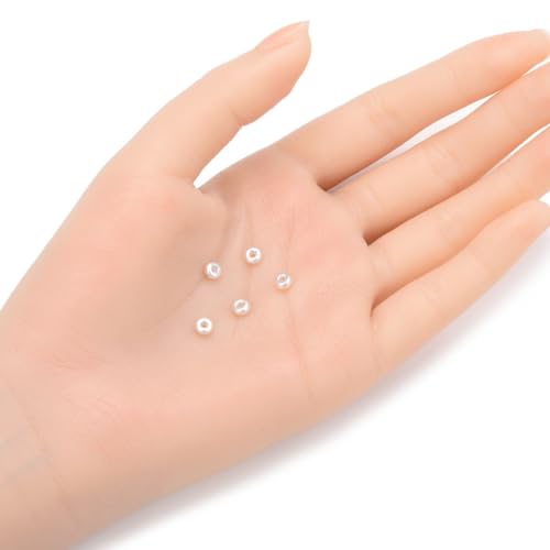 Adabele 20pcs Adabele Authentic 925 Sterling Silver Hypoallergenic Small Heishi Rondelle Loose Beads 4mm (0.16 Inch) Spacer (Large Hole 1.5mm) for DIY Craft Jewelry Making SS48 - Image 2