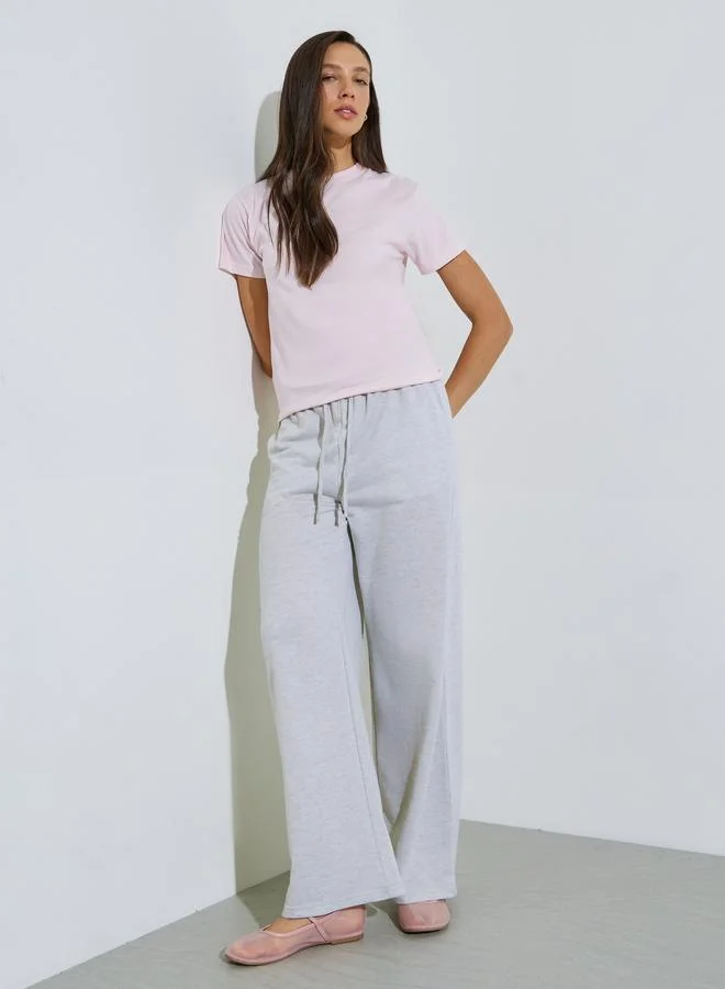ستايلي Light Pink Regular Fit Round Neck T-Shirt