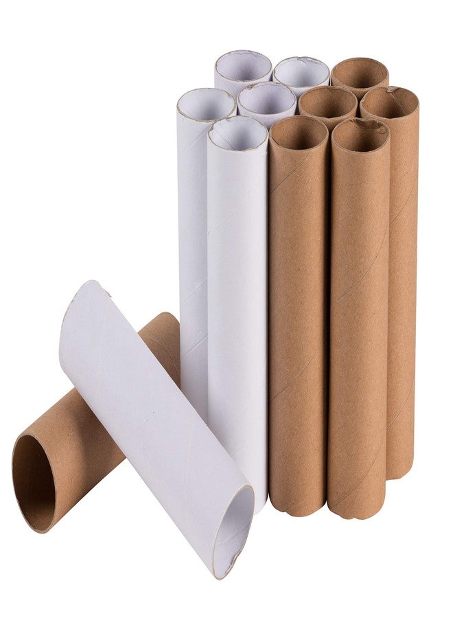 Juvale Craft Rolls - 12-Pack Cardboard Tubes, DIY Artrolls, Empty Toilet Paper Rolls, Craft Supplies for Classroom Projects, Kids Art and Craft, White and Brown, 1.625 x 1.625 x 5.9 Inches - Image 1