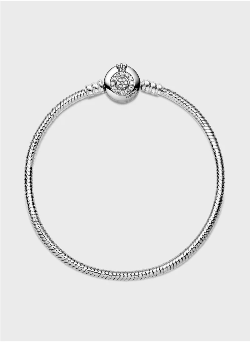 PANDORA Pandora Moments Sparkling Crown O Chain Bracelet