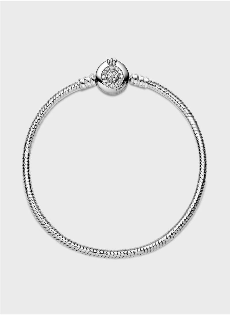 PANDORA Pandora Moments Sparkling Crown O Chain Bracelet  - Image 3