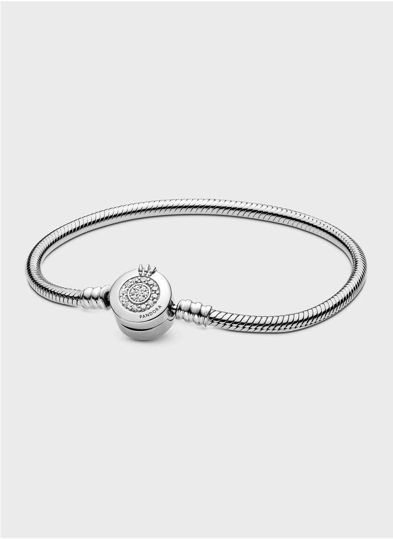 Pandora Moments Sparkling Crown O Chain Bracelet - Image 1