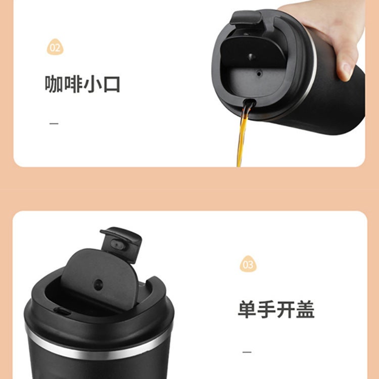 Second-Generation Coffee Cup 304 Stainless Steel Insulated Cup Vacuum Water Cup Cold-Keeping Gift Cup For Outdoor Use And Car Use - Image 5