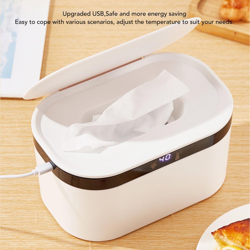 Portable Baby Wipe Warmer With LED Screen And Night Light USB Powered - Image 4