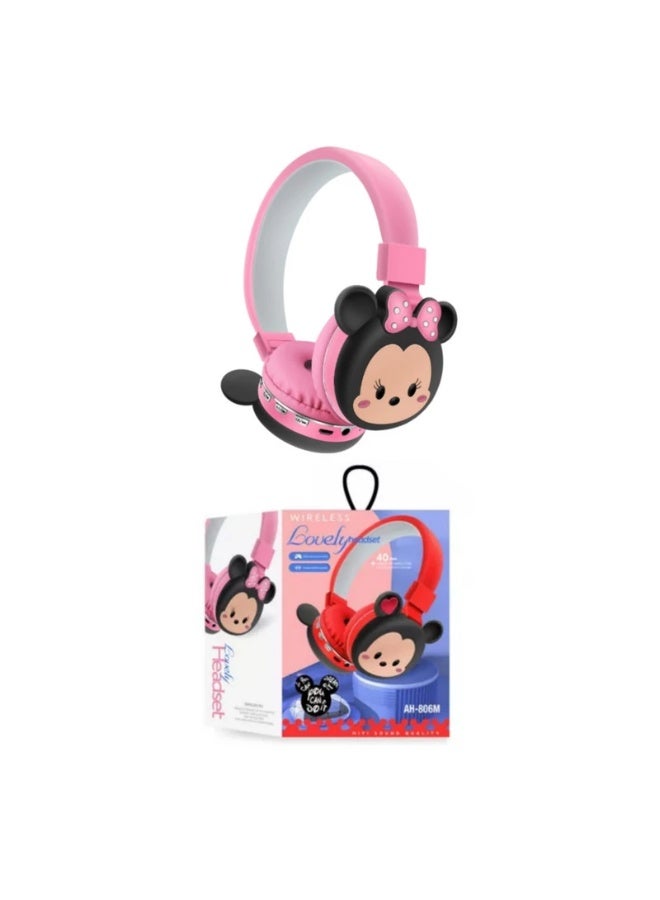 AH-806M Wireless Bluetooth Stereo Headset with Built-in Microphone, Rechargeable Battery, and 3.5mm AUX Input for Gaming, Music, and Calls - Image 2