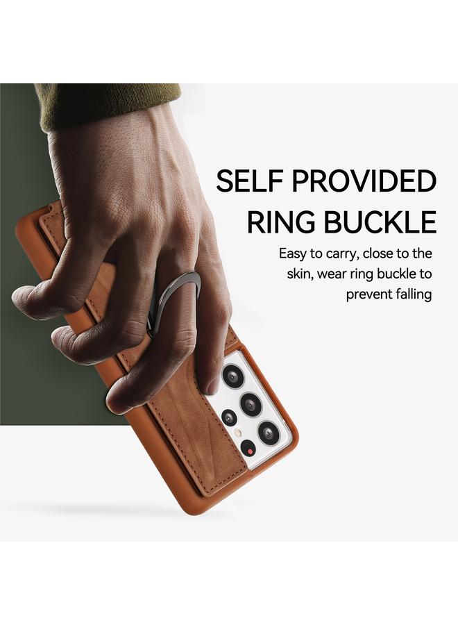 اس-توب جراب لهاتف Samsung Galaxy S21 Ultra 5G Armor Ring Wallet غطاء خلفي للهاتف - Image 4