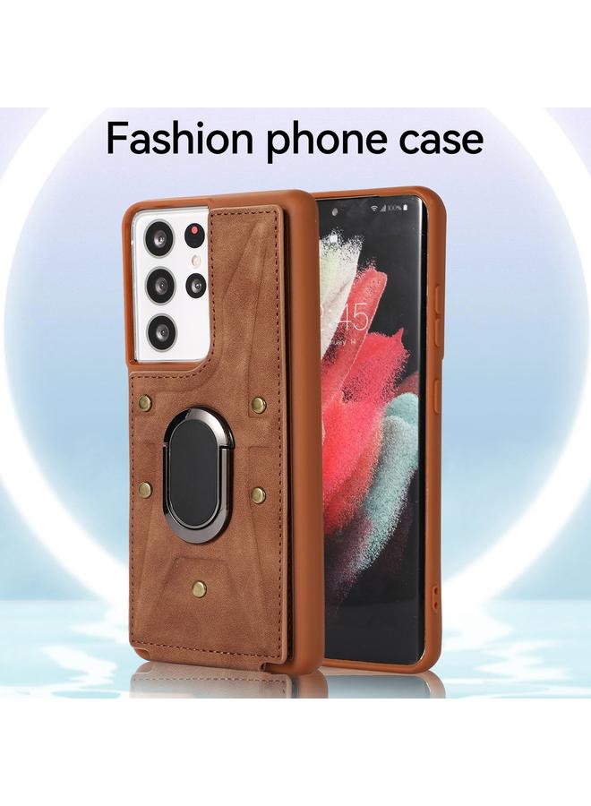 اس-توب جراب لهاتف Samsung Galaxy S21 Ultra 5G Armor Ring Wallet غطاء خلفي للهاتف - Image 2