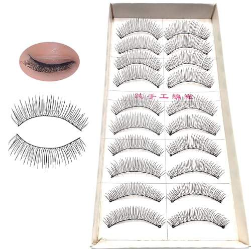 Massmot 10 Pairs False Eyelashes, Natural & soft Long Eyelashes, Wispy Handmade Fake Eyelashe (A0217) - Image 1
