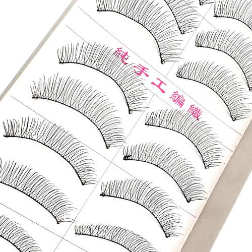 Massmot 10 Pairs False Eyelashes, Natural & soft Long Eyelashes, Wispy Handmade Fake Eyelashe (A0217) - Image 3