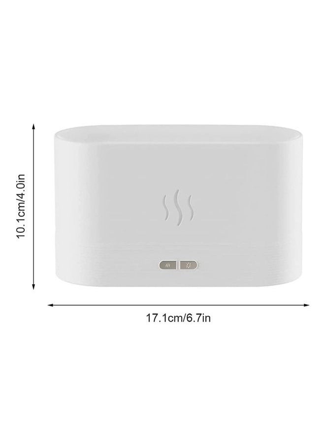 Arabest - Simulated Flame Atomized Humidifier, 180ml Aroma Diffuser with 7-color Night Light, USB Ultrasonic Atomized Aromatherapy Essential Oil Diffuser for Home/Office/Bedroom (White) - Image 1