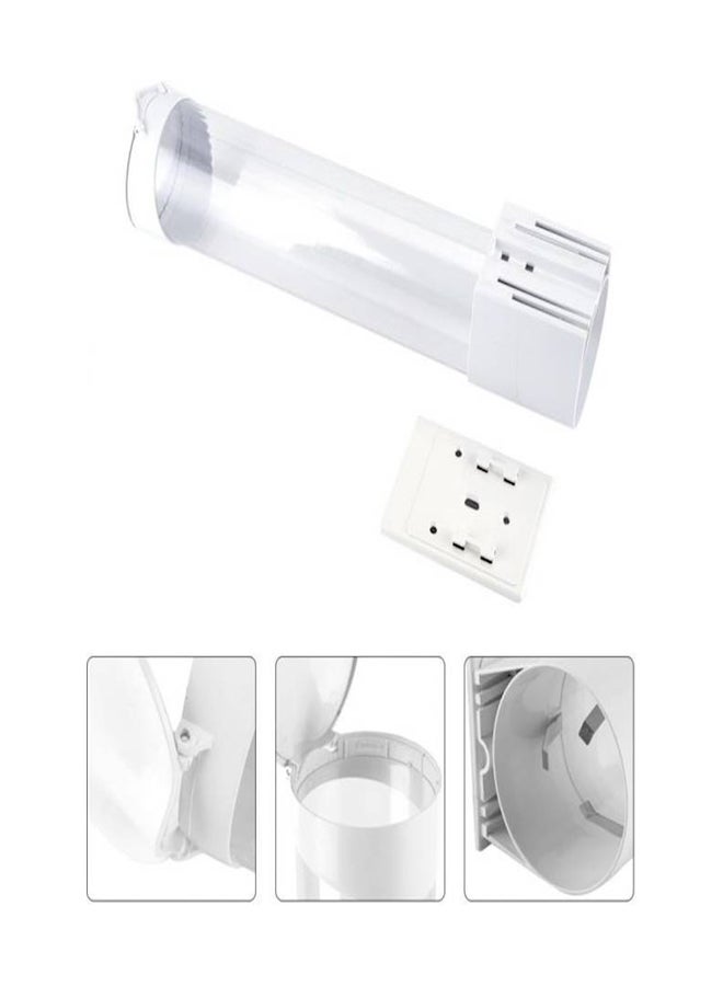 اليشمك حامل أكواب بلاستيكي موزع للأكواب الورقية مضاد للغبار أبيض/ شفاف 7.5سم - Image 2