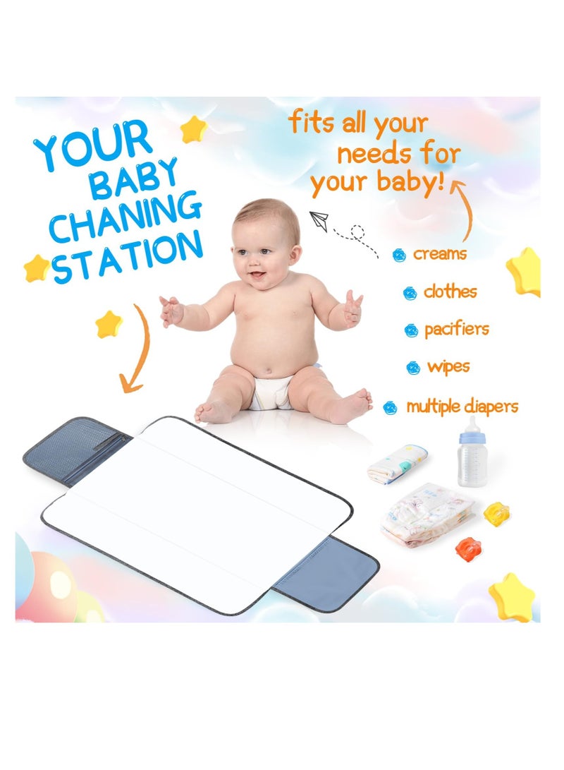 إكسفور Portable Diaper Changing Pad, Travel Baby Changing Pad, Waterproof Foldable Diaper Changing Mat, Lightweight  Compact Changing Station, Newborn Gifts - Image 3
