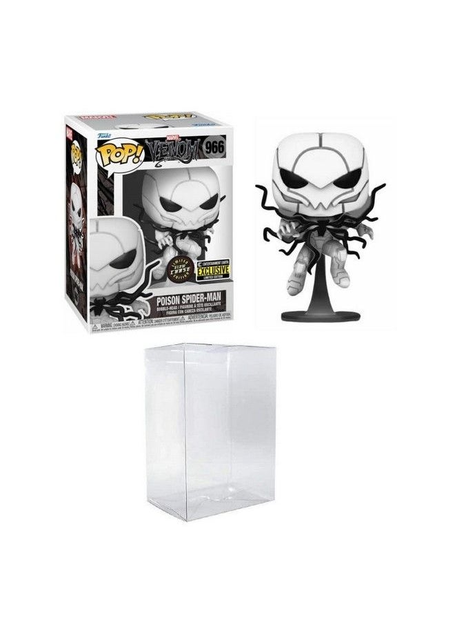 Funko - Pop! Venom Poison Spider Man Glow In The Dark Chase (Ee Exclusive) Bundled With Ecotek Pop Protector - Image 1