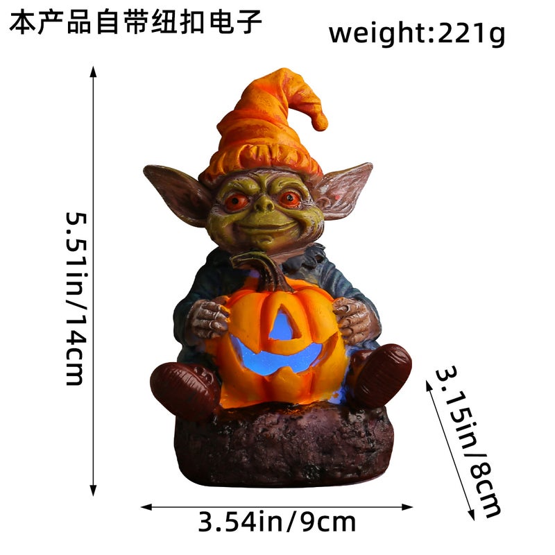 Halloween Pumpkin Light Elf Resin Decor CC3-31/D model 