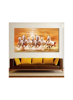 erorex Seven Running White Horse Animals Home Decor Paintings On Canvas Posters And Prints Modern Wall Picture For Living Room  - Image 1