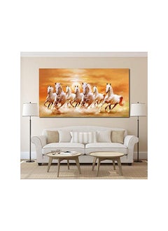 erorex Seven Running White Horse Animals Home Decor Paintings On Canvas Posters And Prints Modern Wall Picture For Living Room  - Image 2