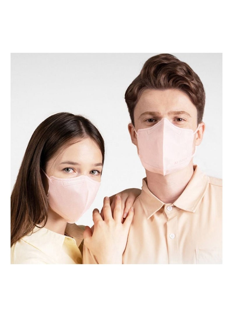 Air Queen NEO Nanofiber Filter Face Mask, Paper Light weight, 0.1µm Nanofiber Filter, Made in Korea (2masks/Sealed pack) x (5Packs) (Pink) - Image 2