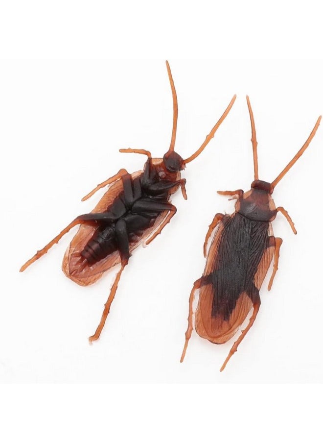 Cooplay - 30Pcs - Fake Roaches Prank - Cockroach Bugs Look Real Black Red - Image 1