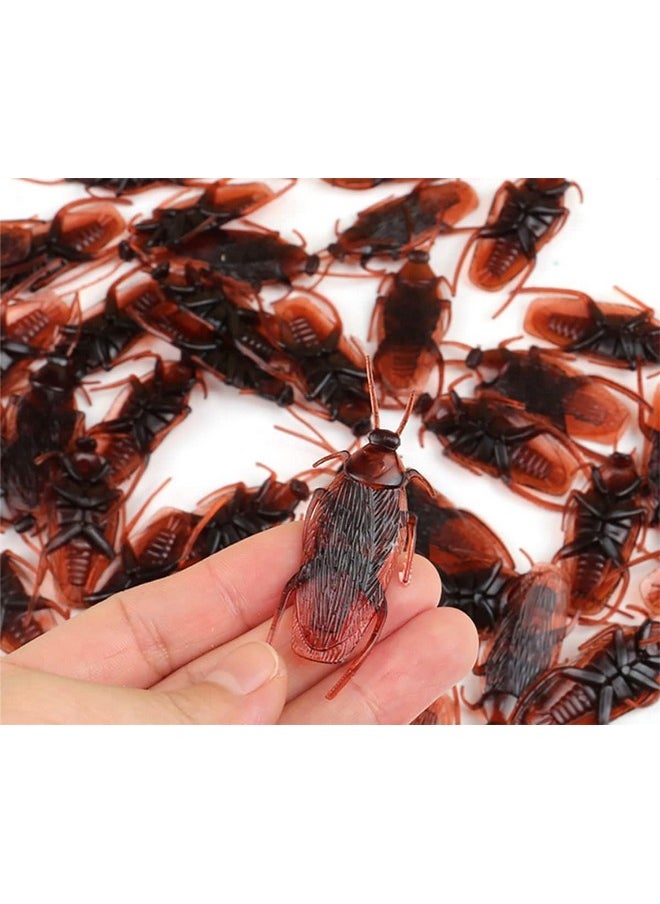 Cooplay - 30Pcs - Fake Roaches Prank - Cockroach Bugs Look Real Black Red - Image 1
