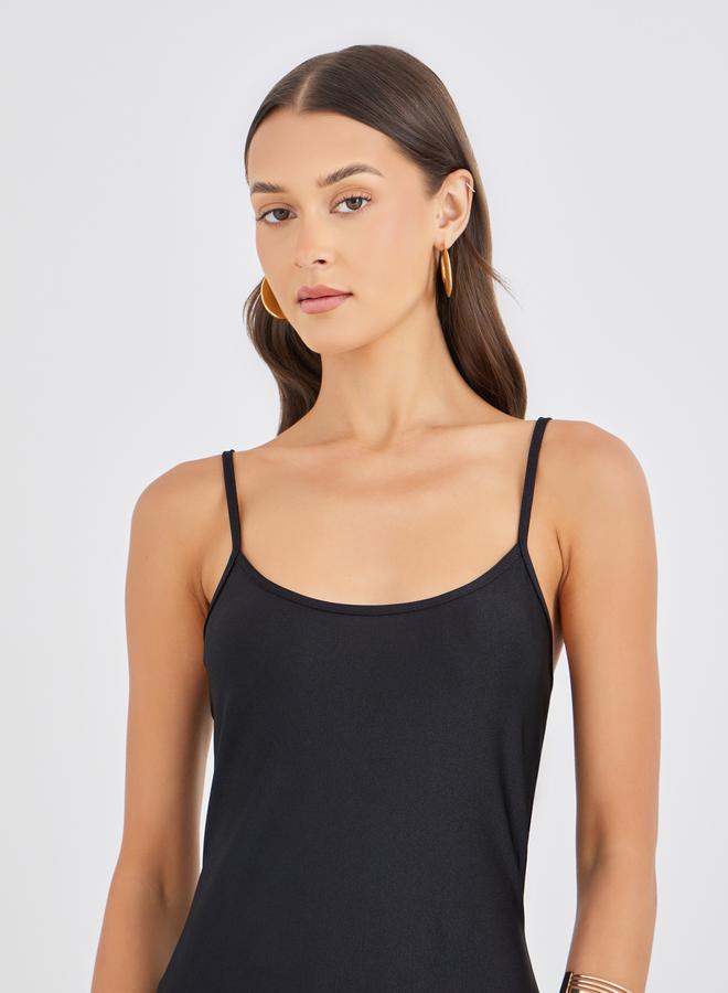 ستايلي فستان ماكسي ستايلي بحزام ساتان من قماش محبوك - Image 4