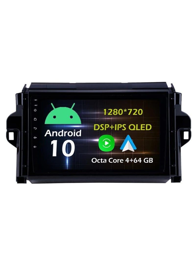 9'' 4+64GB Android 10 in Dash Car Stereo Radio Fit for Toyota Fortuner 2 2015 16 17 2018 GPS Navigation Head Unit Carplay Android Auto DSP 4G WIFI Bluetooth - Image 1