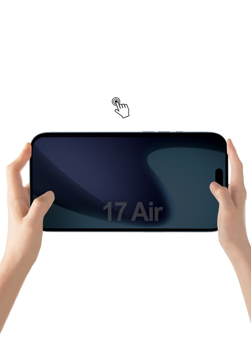 الطين ايزو 2 قطعة من واقي الشاشة الخصوصية الممتاز لجهاز iPhone 17، زجاج مقسى مضاد للتجسس، View HD واضح وسهل التركيب، لون أسود شفاف - Image 4