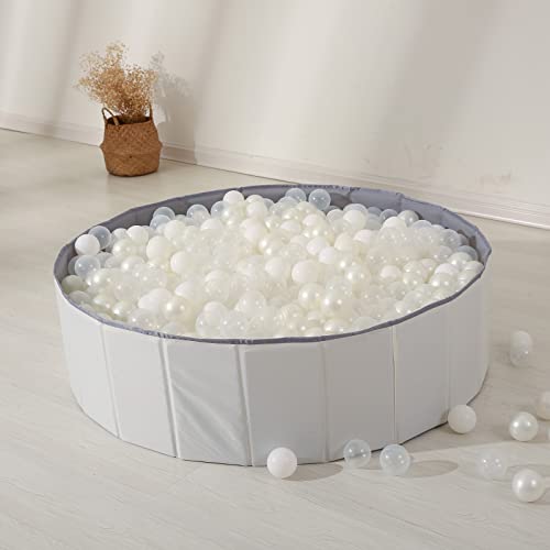 TRENDPLAY Ball Pit for Toddlers Babies Dogs Cats Iinfant Children Foldable Ball Pits Play Tent Crawl Playpen Ball Pool with Storage Bag Surprise for Boys Girls Festival Balls Not Included White - Image 5