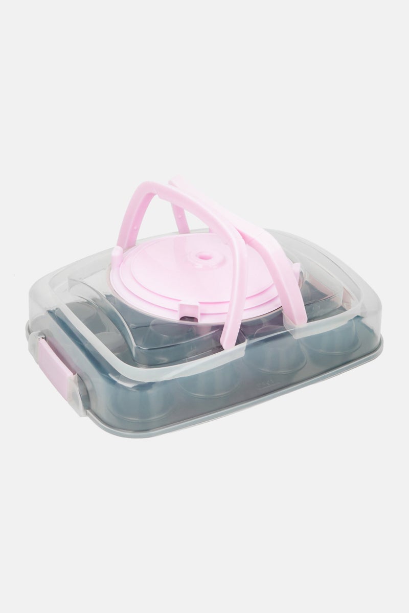 ibili 12 Muffin Mold With Top With Support, Black  - Image 2