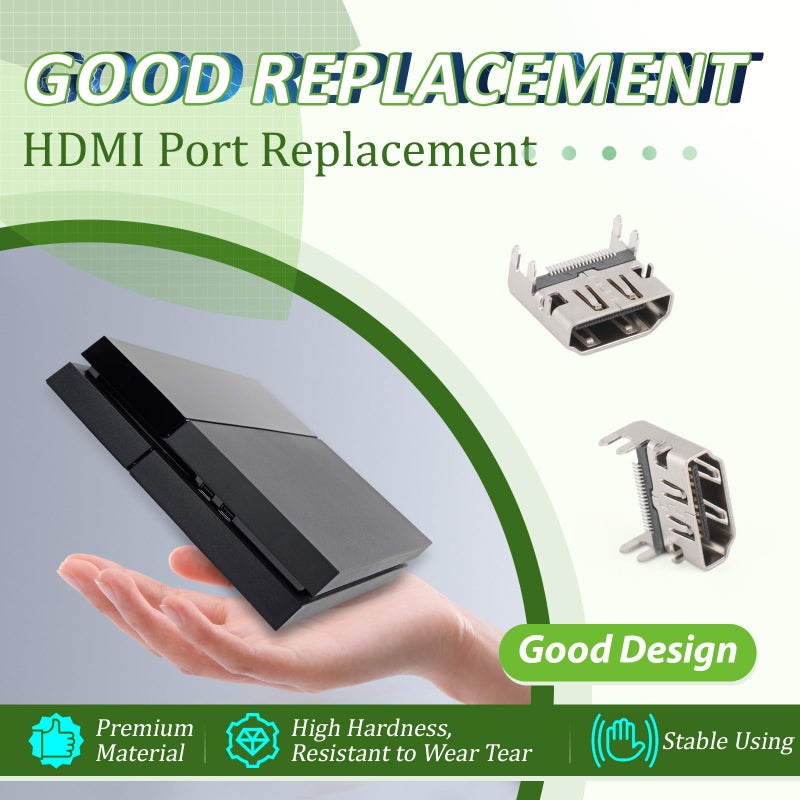 YWLRONG 2PCS for PS4 HDMI Port Replacement for Sony Playstation 4 PS4 Socket Jack Interface Connector for PS4 Console Accessories Parts with Repair Kit - Image 3