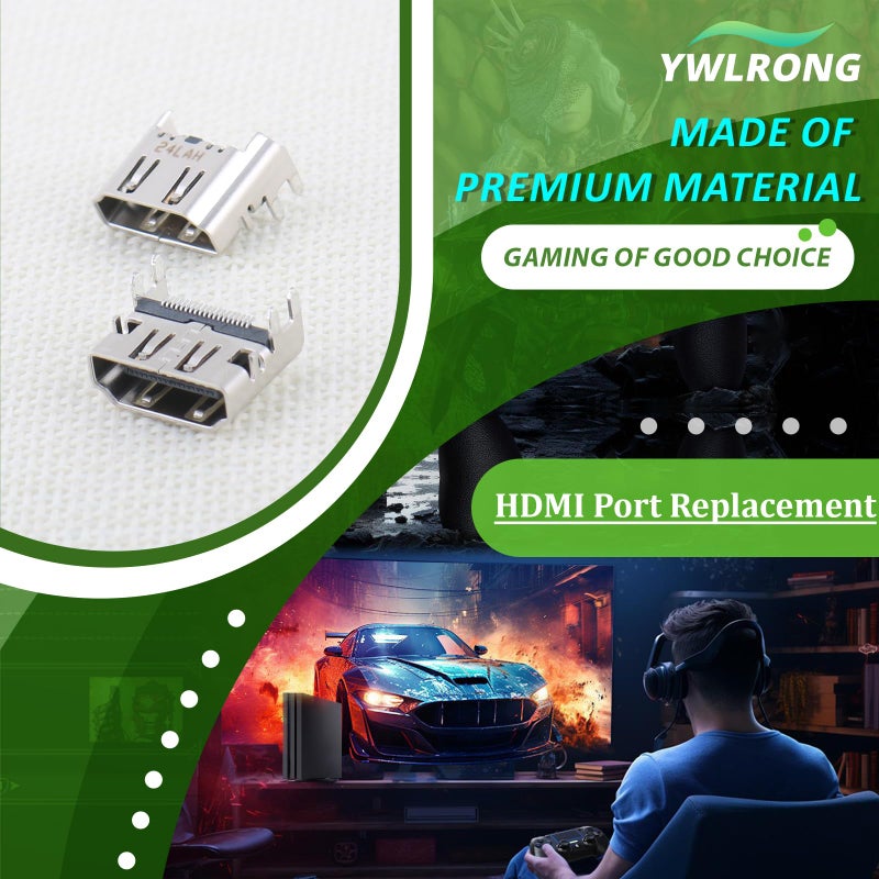 YWLRONG 2PCS for PS4 HDMI Port Replacement for Sony Playstation 4 PS4 Socket Jack Interface Connector for PS4 Console Accessories Parts with Repair Kit - Image 4
