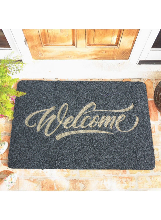 NIBEMINENT Letter Print Durable Front Entrance Floor Mat Black - Image 2