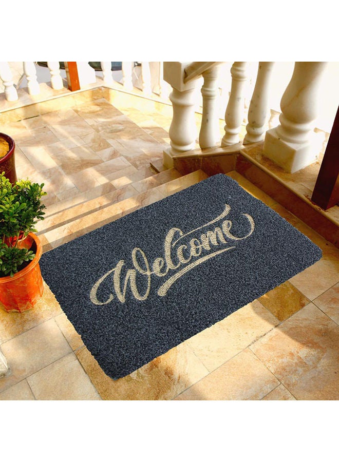 NIBEMINENT Letter Print Durable Front Entrance Floor Mat Black - Image 3
