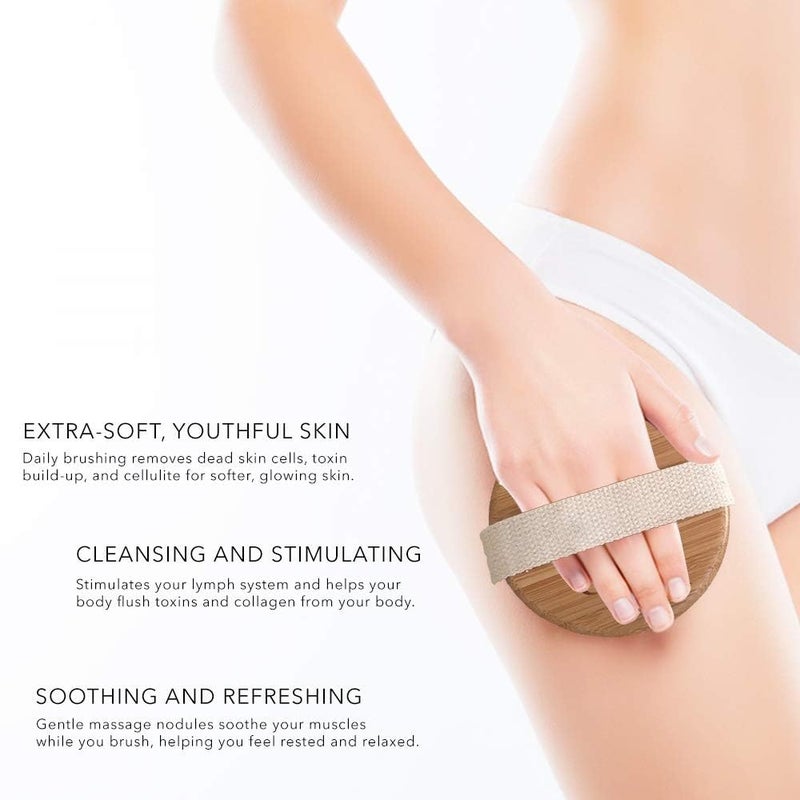 Cozron Cozron Dry Brushing Body Brush Exfoliating Brush Body Scrubber Wooden Shower Brush Body Exfoliator Dry Brush Bath Brush for Cellulite and Lymphatic Improve Circulation Stop Ingrown Hairs - Image 5