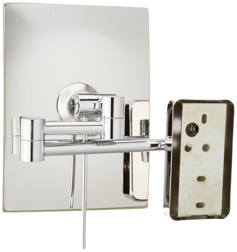 JERDON Wall Mount Makeup Mirror with 5X Magnification - 8.75” x 6.5” Rectangular Mirror Extends 14” – Chrome Finish – Model JRT695C - Image 4
