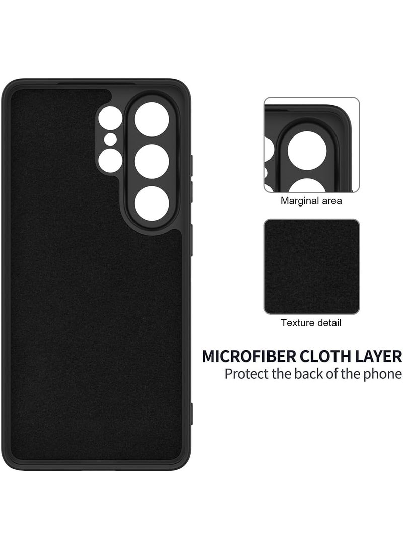 ICARLUS For Samsung Galaxy S26 Ultra 5G Case Slim Liquid Silicone Protective Cover Black - Image 5