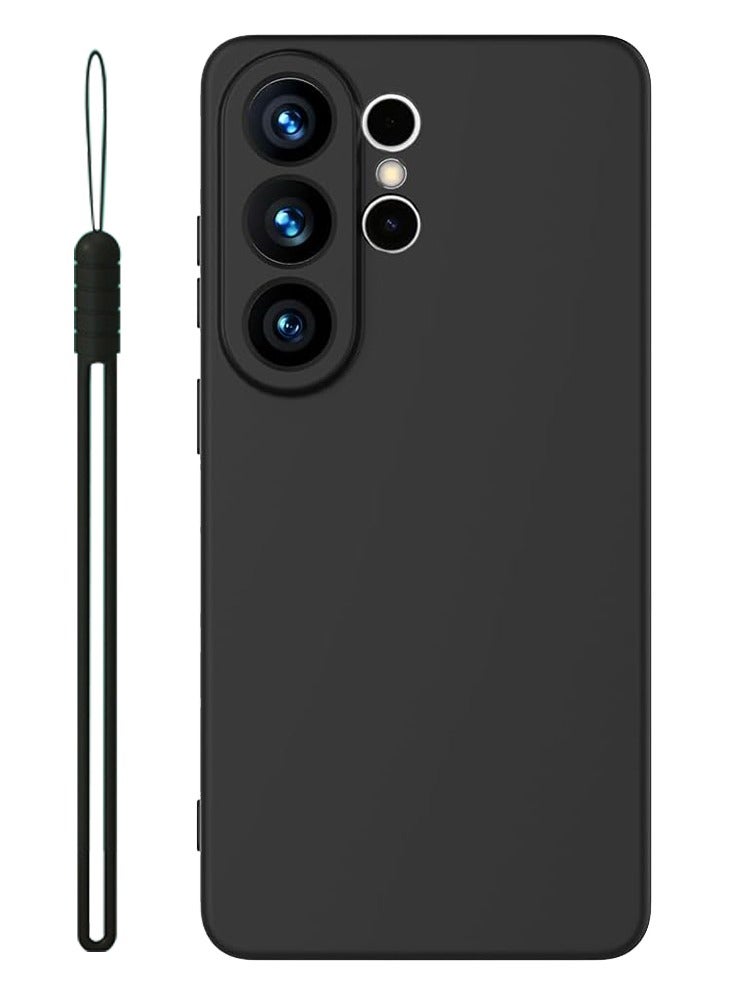 ICARLUS For Samsung Galaxy S26 Ultra 5G Case Slim Liquid Silicone Protective Cover Black - Image 1