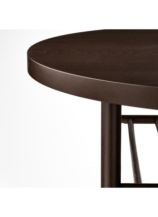 erorex - Coffee Table, Dark Brown Beech Veneer, 90 Cm - Image 1