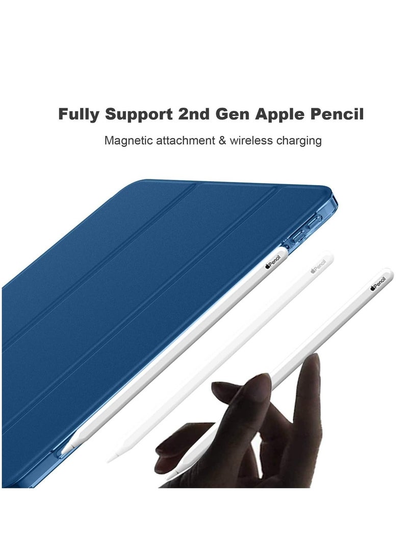 Raxoom Sky Blue Trifold Stand Case for iPad Air (13-inch, M2 2024) & iPad Pro 12.9-inch (4th/5th/6th Gen) with Pencil Holder - Image 5
