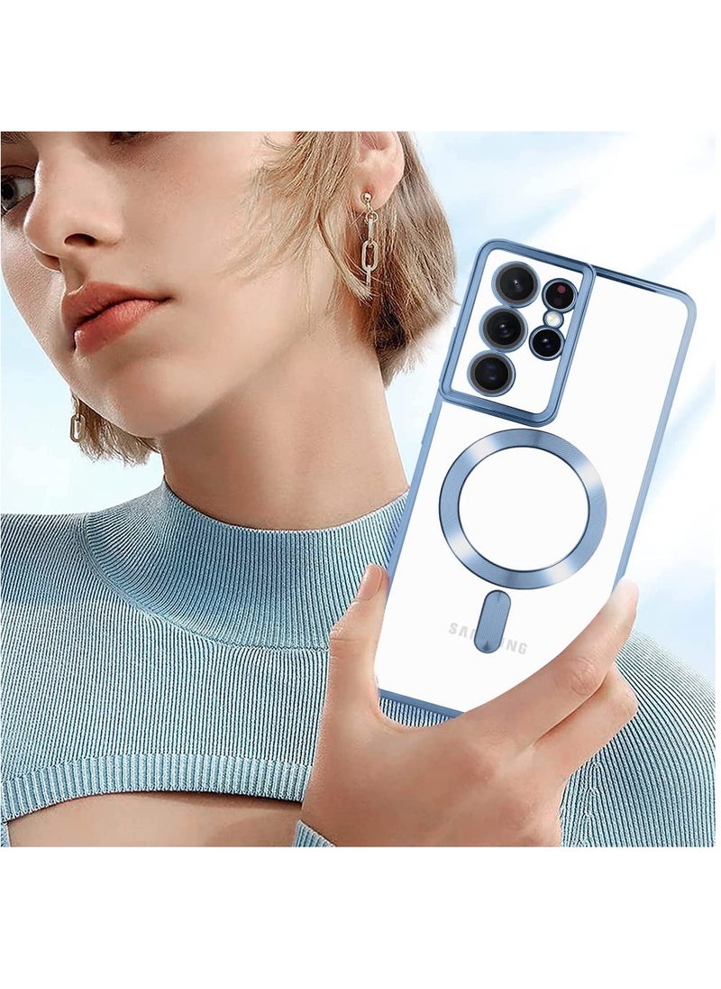 BORTONY - Samsung Galaxy S21 Ultra Case Magsafe Case Support Wireless Charging Electroplated S21 Ultra Case Soft TPU Shockproof Camera Lens Protective Case for Samsung Galaxy S21 Ultra - Image 1