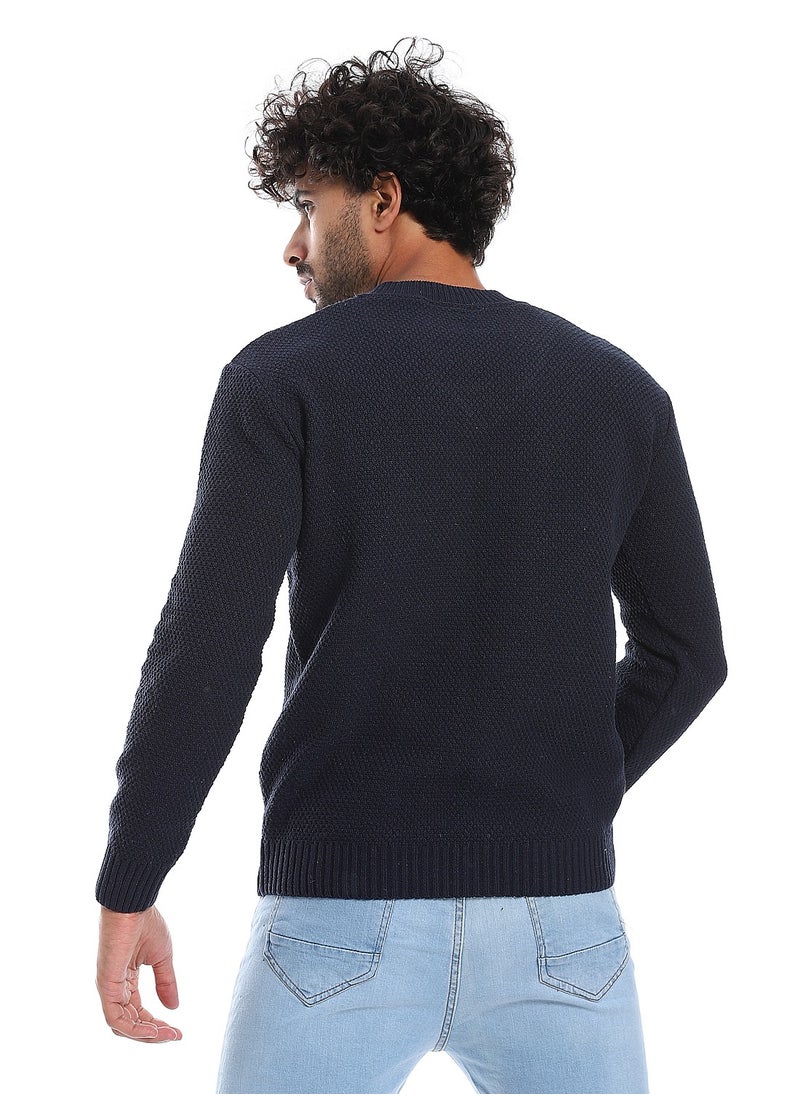 Caesar Wool Mens Pullover With V Neck  - Image 4