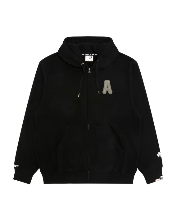 AAPE "A" patch zip-up hoodie