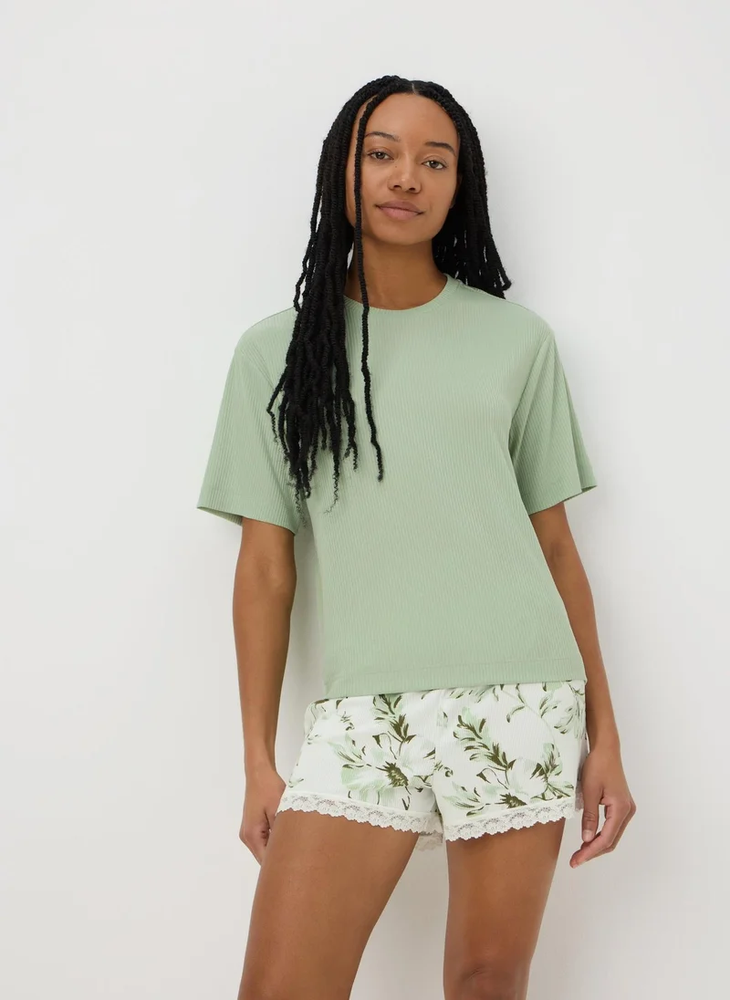 Matalan White Floral Pyjama Shorts