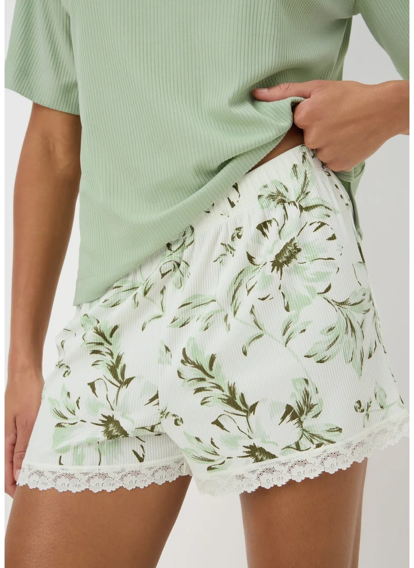 Matalan White Floral Pyjama Shorts