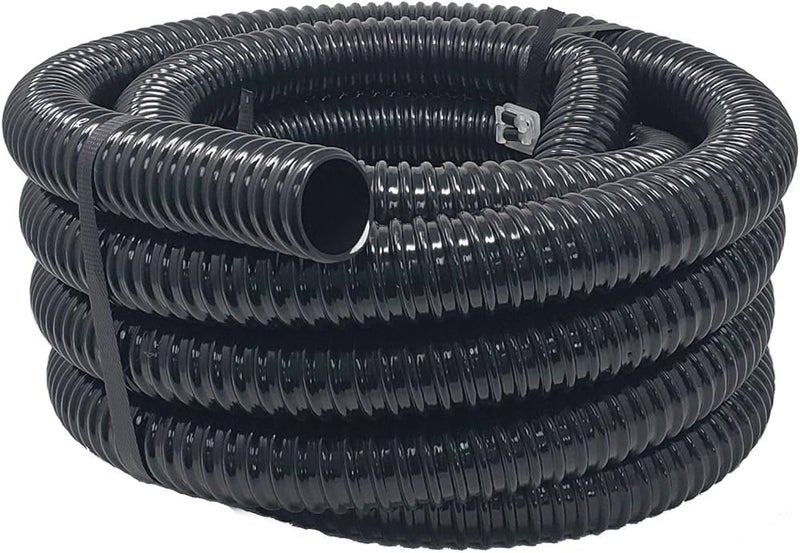 Sealproof Kinkproof 114 Dia Pond Tubing Waterfall Pump Aquarium Hose 114Inch ID 20 FT Black Corrugated Made in USA