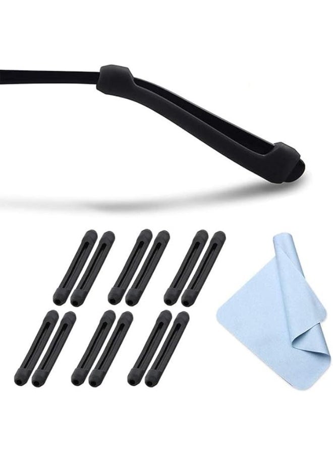 ChicAbode Soft Silicone Eyeglasses Temple Tips Sleeve Retainer,Anti-Slip Elastic Comfort Glasses Retainers For Spectacle Sunglasses Reading Glasses Eyewear, 6 pairs - Image 1