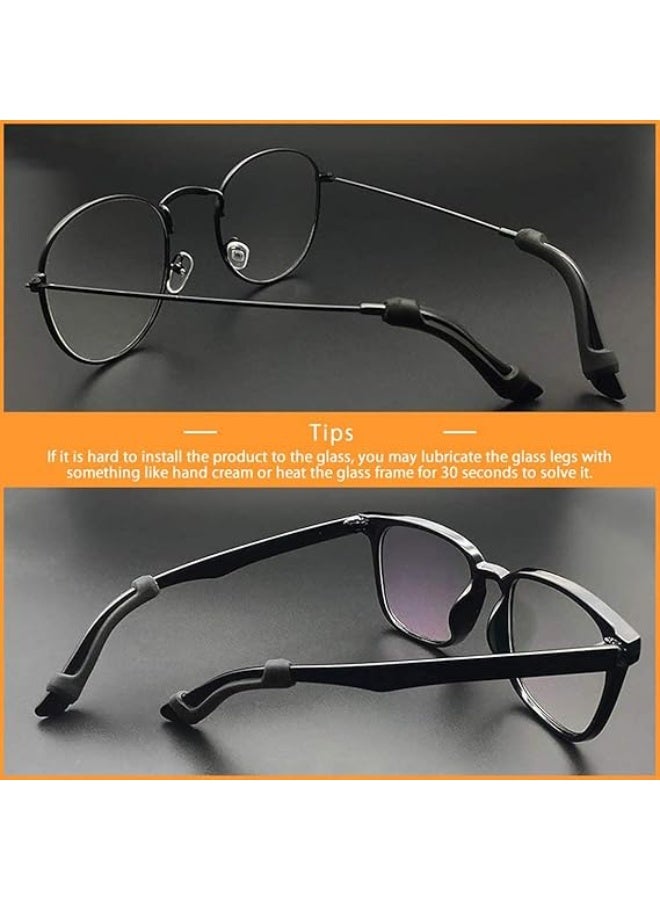 ChicAbode Soft Silicone Eyeglasses Temple Tips Sleeve Retainer,Anti-Slip Elastic Comfort Glasses Retainers For Spectacle Sunglasses Reading Glasses Eyewear, 6 pairs - Image 3