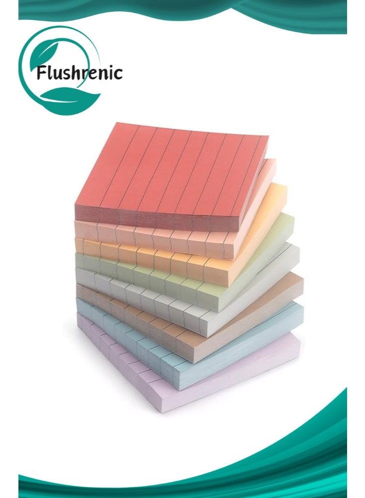 Flushrenic 656 Pcs Sticky Notes，Sticky Notes Set，Self-Stick Pads,   Notes suitable for offices, homes, and schools，82 Sheets/pack, 8 Pack - Image 1
